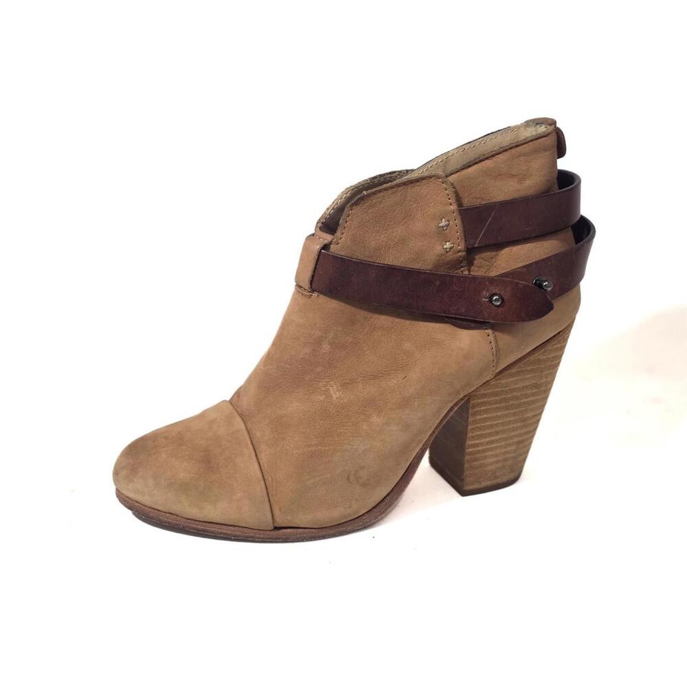 rag and bone harrow boots bootie ankle boots shoes nubuck leather sz 37.5 7.5